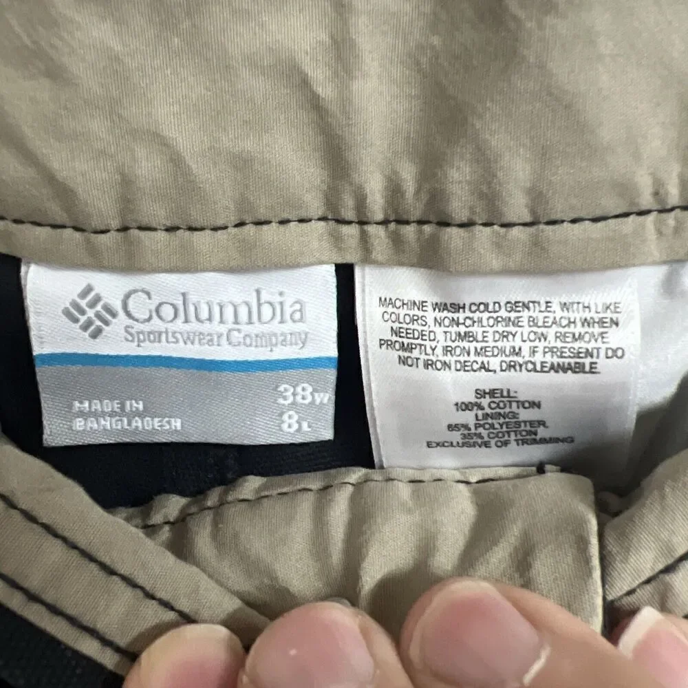 EUC Columbia Mens Size 38 Navy Blue Outdoor‎ hiking Chino Shorts 38W 8L - Picture 6 of 6